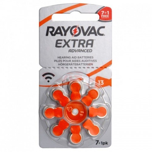 Батарейки для слухових апаратів Rayovac Extra Advanced 13, 7+1 шт.