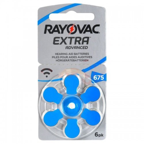 Батарейки для слухових апаратів Rayovac Extra Advanced 675, 6 шт.
