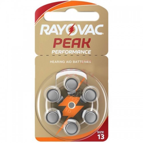 Батарейки для слухових апаратів Rayovac Peak 13, 6 шт.