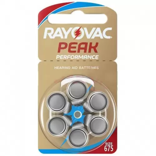 Батарейки для слуховых аппаратов Rayovac Peak 312, 6 шт.
